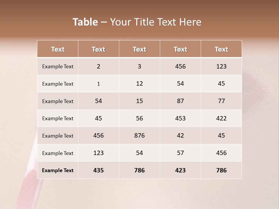 A Woman's Lips With A Lipstick Brush In Her Mouth PowerPoint Template