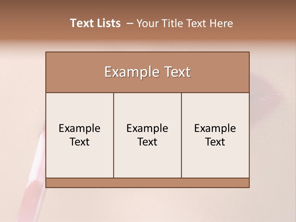 A Woman's Lips With A Lipstick Brush In Her Mouth PowerPoint Template