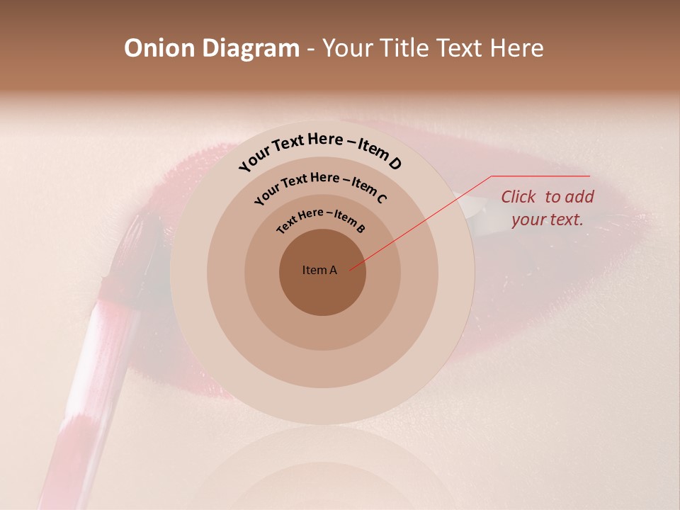 A Woman's Lips With A Lipstick Brush In Her Mouth PowerPoint Template