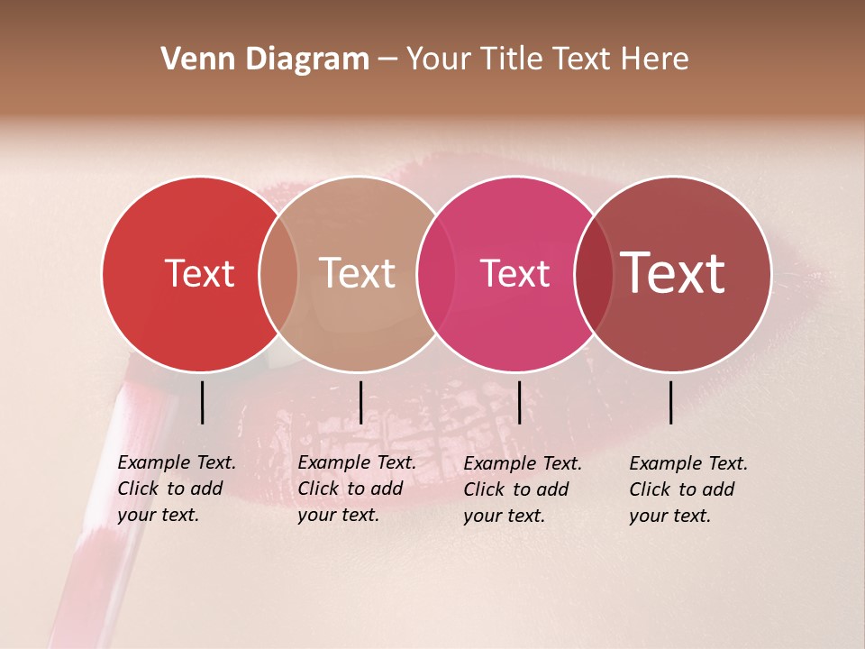 A Woman's Lips With A Lipstick Brush In Her Mouth PowerPoint Template