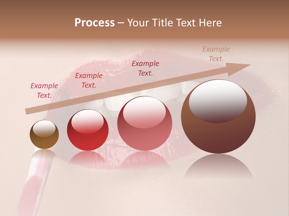 A Woman's Lips With A Lipstick Brush In Her Mouth PowerPoint Template