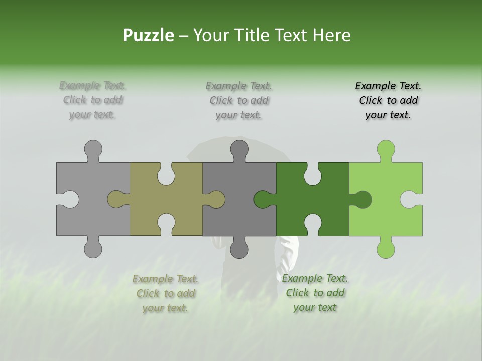 A Man Standing In A Field Holding An Umbrella PowerPoint Template