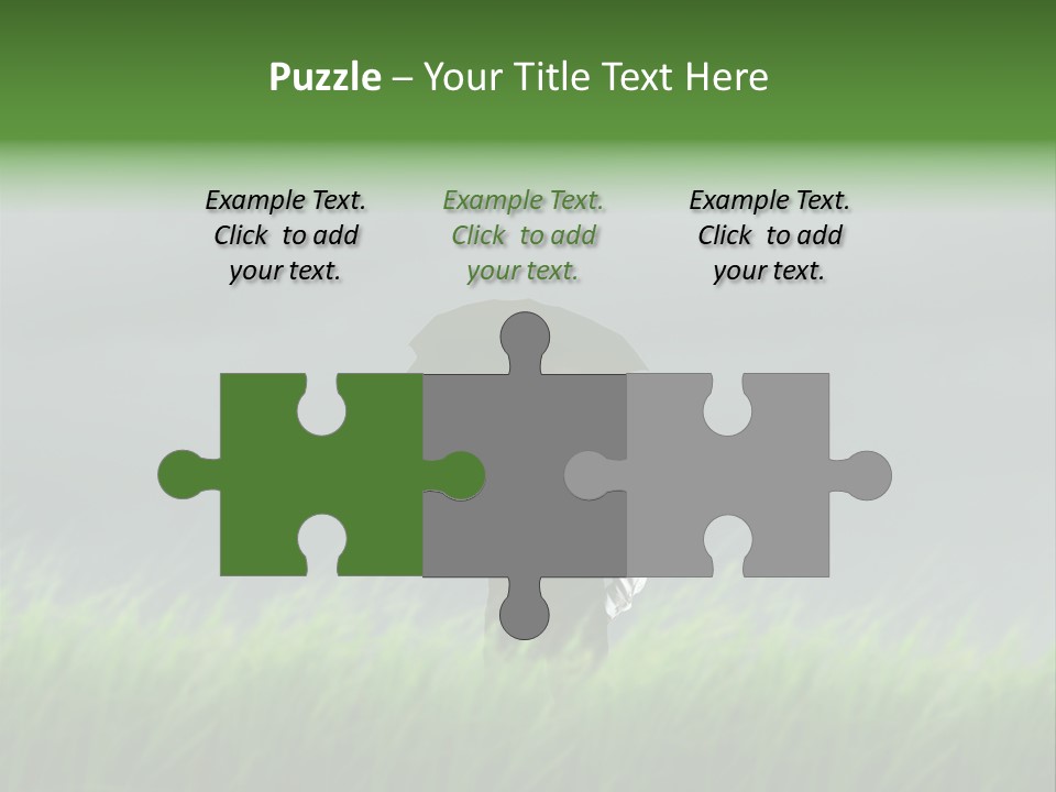 A Man Standing In A Field Holding An Umbrella PowerPoint Template