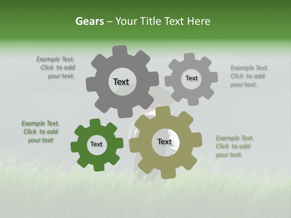A Man Standing In A Field Holding An Umbrella PowerPoint Template