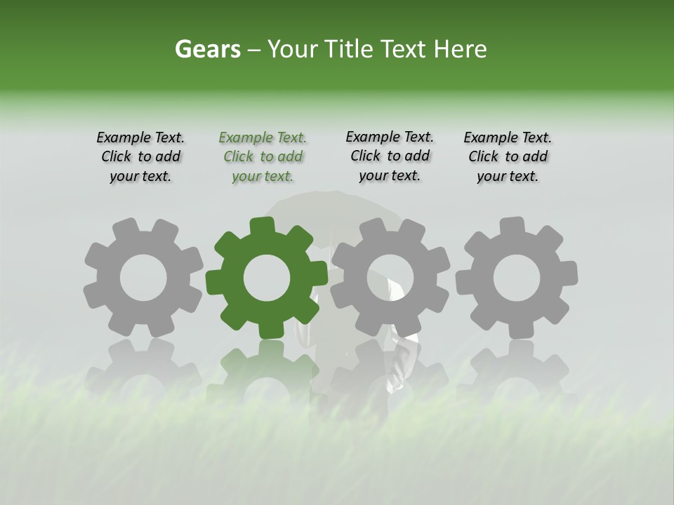 A Man Standing In A Field Holding An Umbrella PowerPoint Template