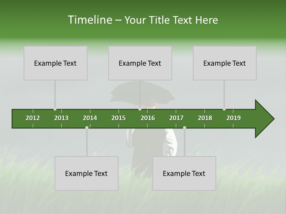 A Man Standing In A Field Holding An Umbrella PowerPoint Template