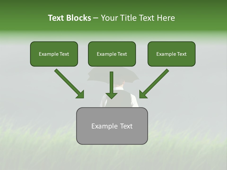 A Man Standing In A Field Holding An Umbrella PowerPoint Template
