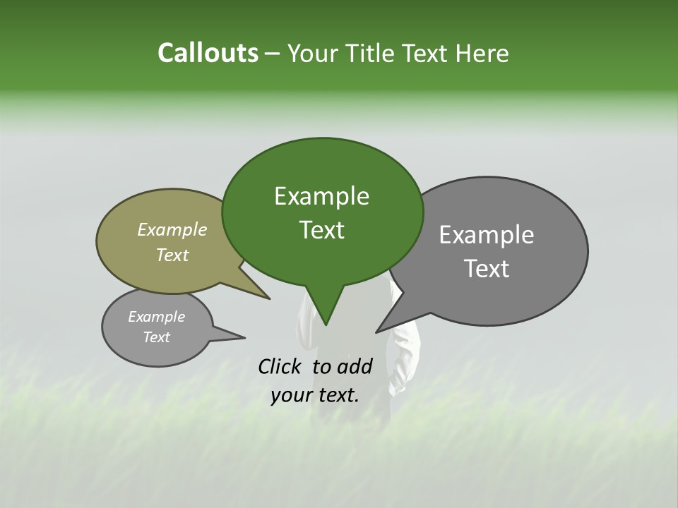 A Man Standing In A Field Holding An Umbrella PowerPoint Template