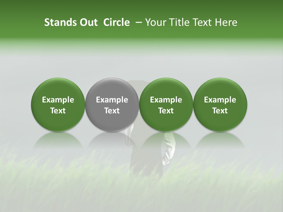 A Man Standing In A Field Holding An Umbrella PowerPoint Template