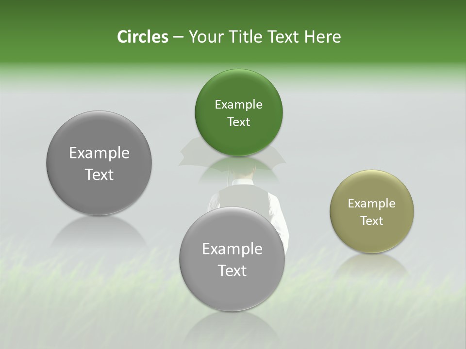 A Man Standing In A Field Holding An Umbrella PowerPoint Template