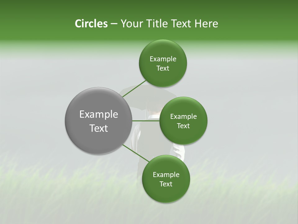 A Man Standing In A Field Holding An Umbrella PowerPoint Template