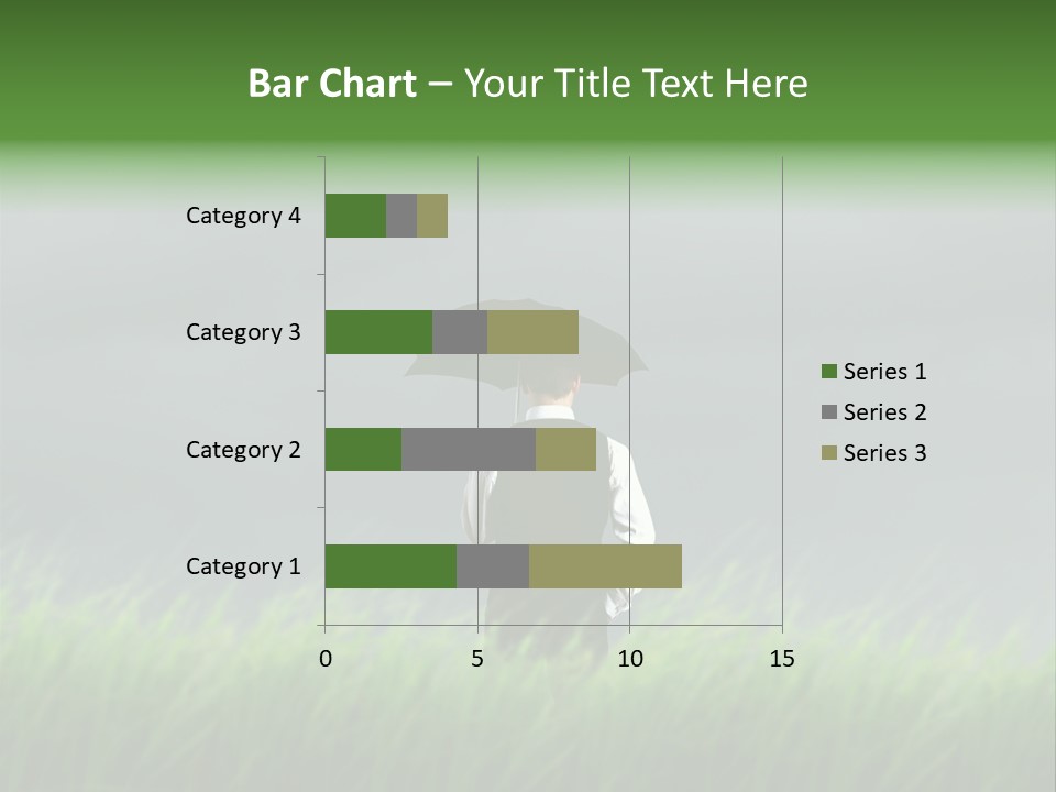 A Man Standing In A Field Holding An Umbrella PowerPoint Template