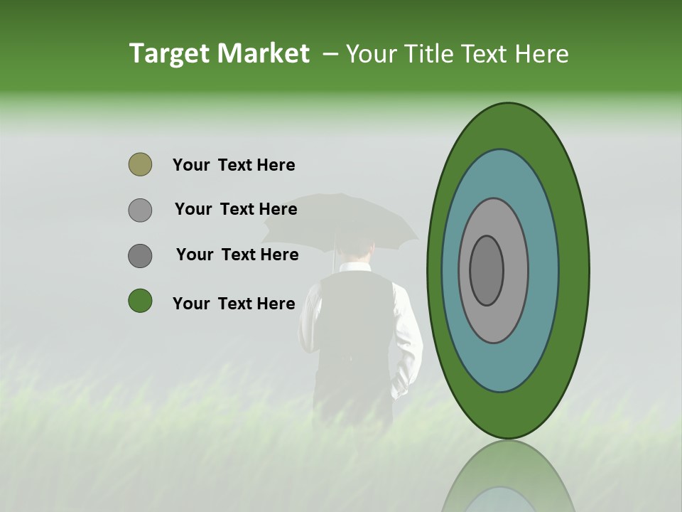 A Man Standing In A Field Holding An Umbrella PowerPoint Template
