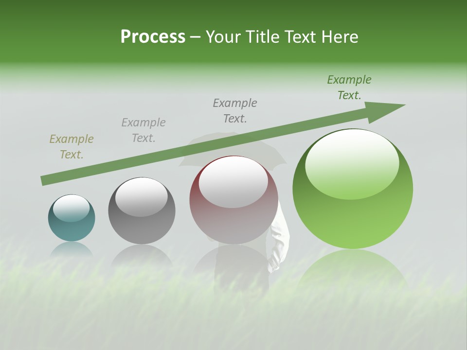 A Man Standing In A Field Holding An Umbrella PowerPoint Template
