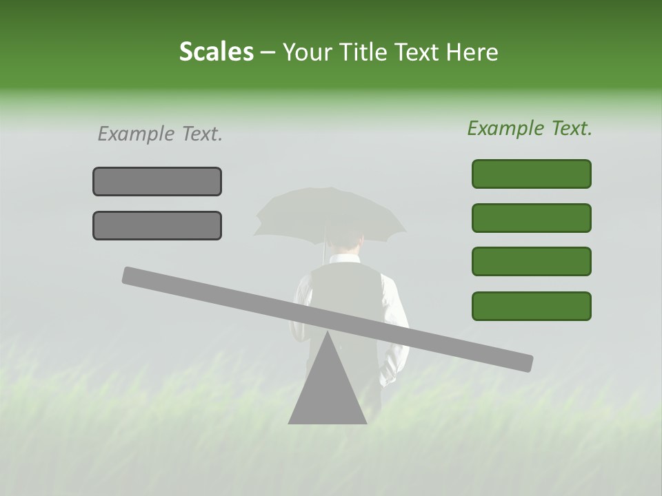 A Man Standing In A Field Holding An Umbrella PowerPoint Template