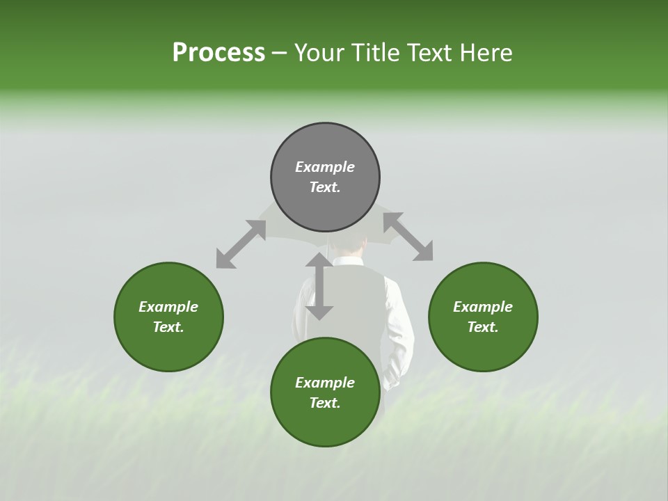 A Man Standing In A Field Holding An Umbrella PowerPoint Template