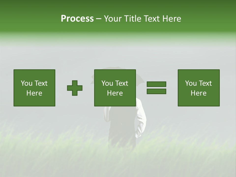 A Man Standing In A Field Holding An Umbrella PowerPoint Template
