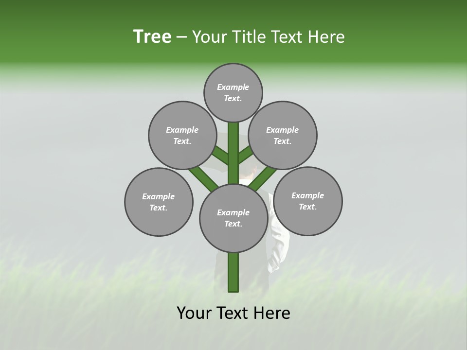 A Man Standing In A Field Holding An Umbrella PowerPoint Template