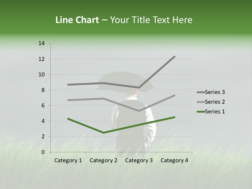 A Man Standing In A Field Holding An Umbrella PowerPoint Template
