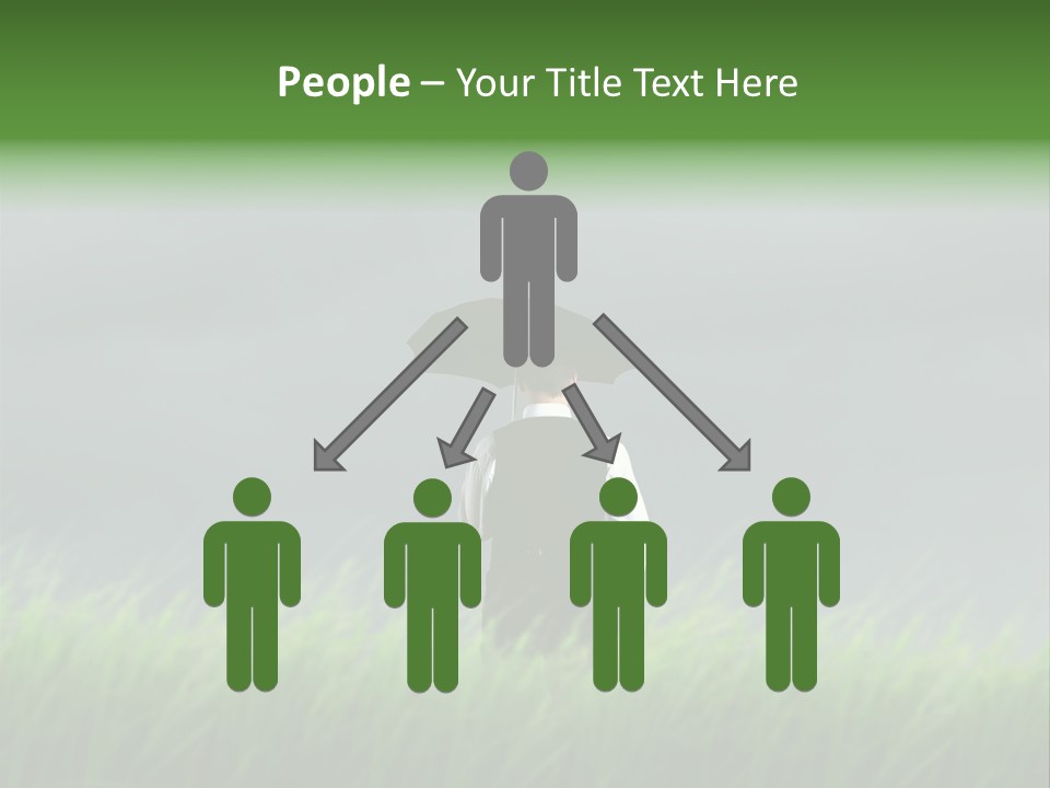 A Man Standing In A Field Holding An Umbrella PowerPoint Template