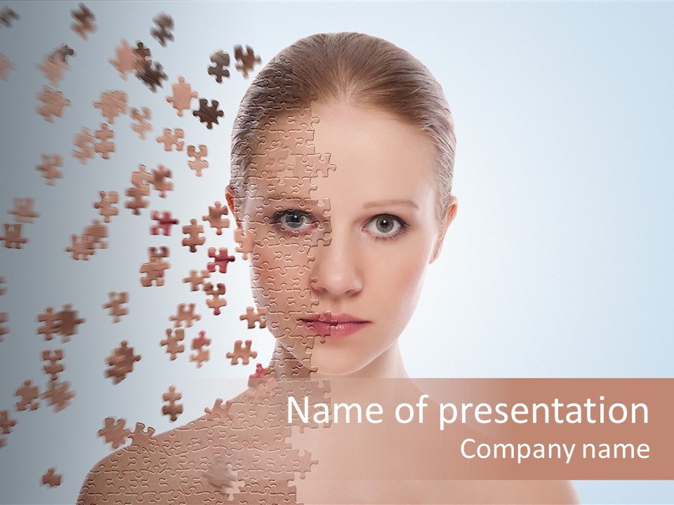 Close Up Skin Pretty PowerPoint Template