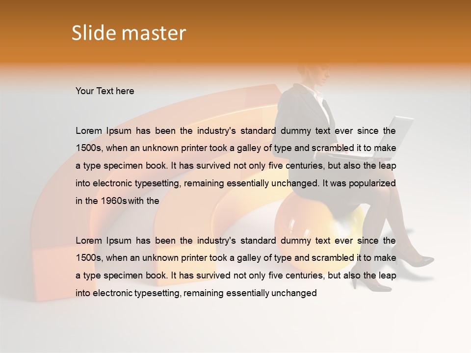 Caucasian Freedom Expression PowerPoint Template