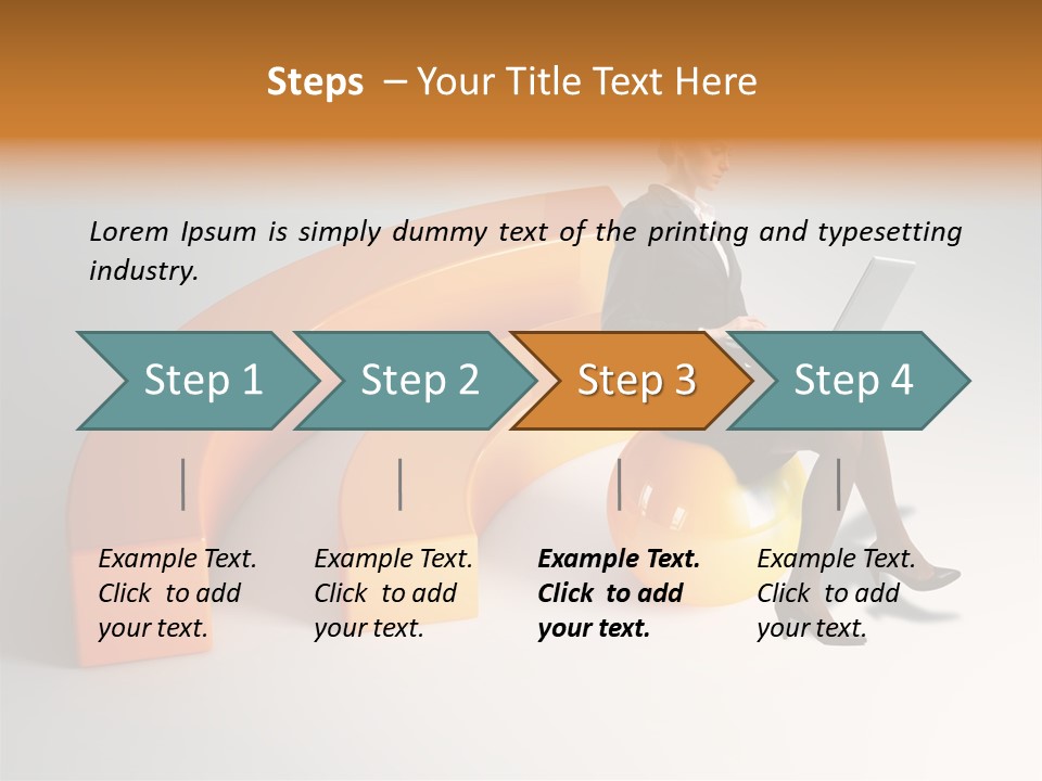 Caucasian Freedom Expression PowerPoint Template