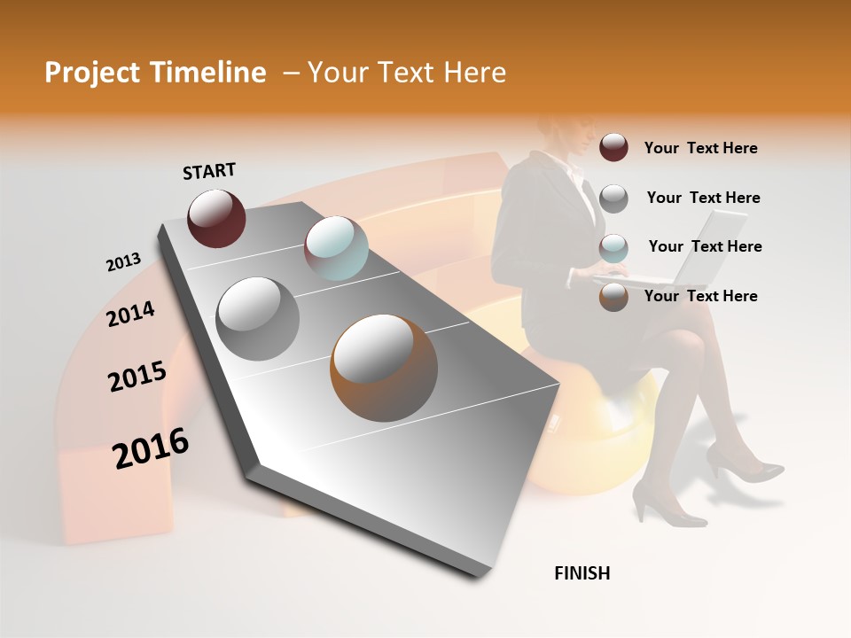 Caucasian Freedom Expression PowerPoint Template