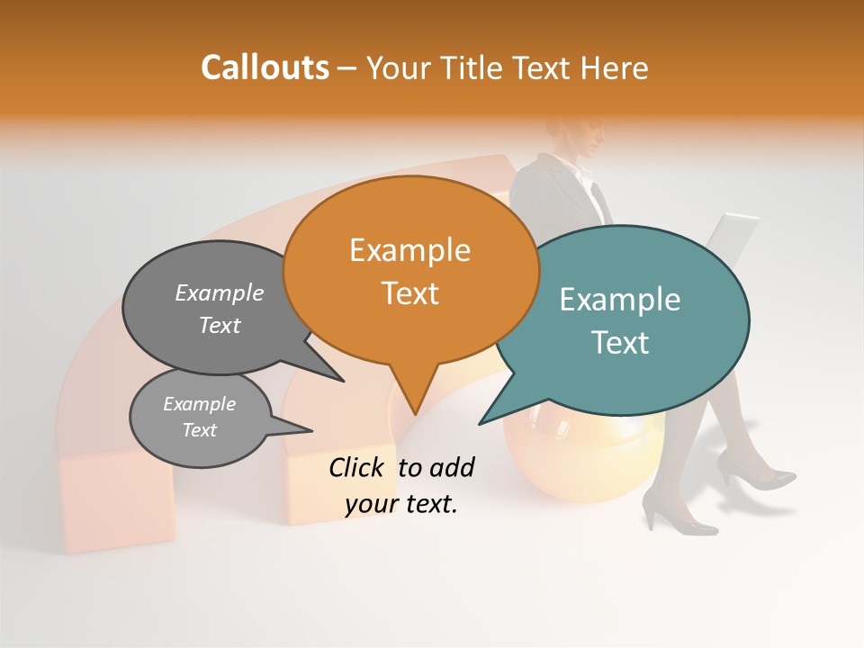 Caucasian Freedom Expression PowerPoint Template