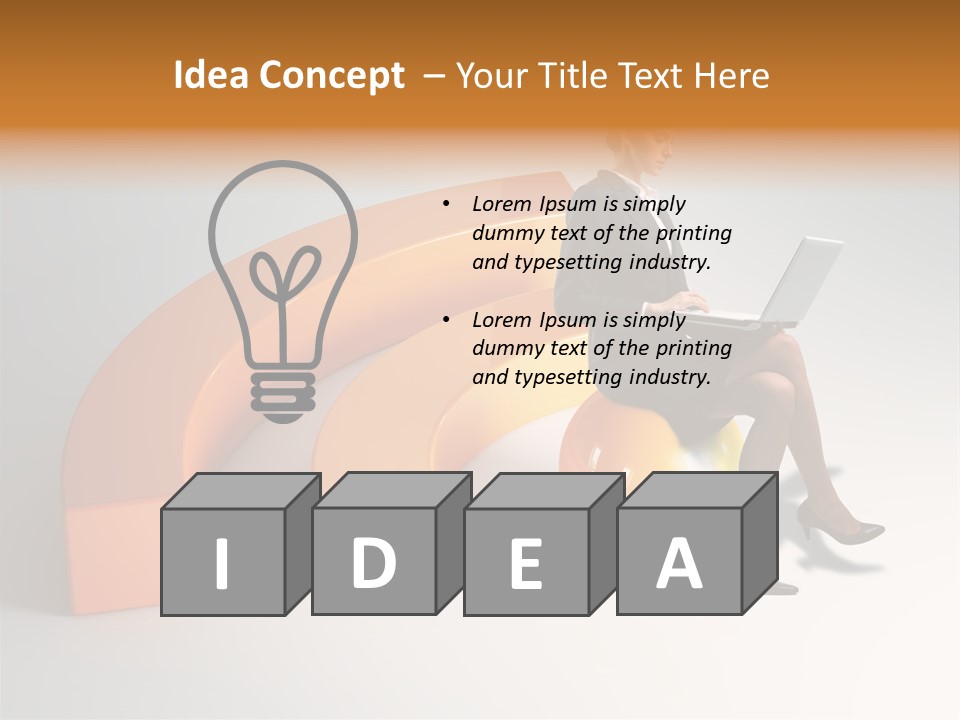 Caucasian Freedom Expression PowerPoint Template