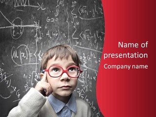 Childhood Young Glasses PowerPoint Template