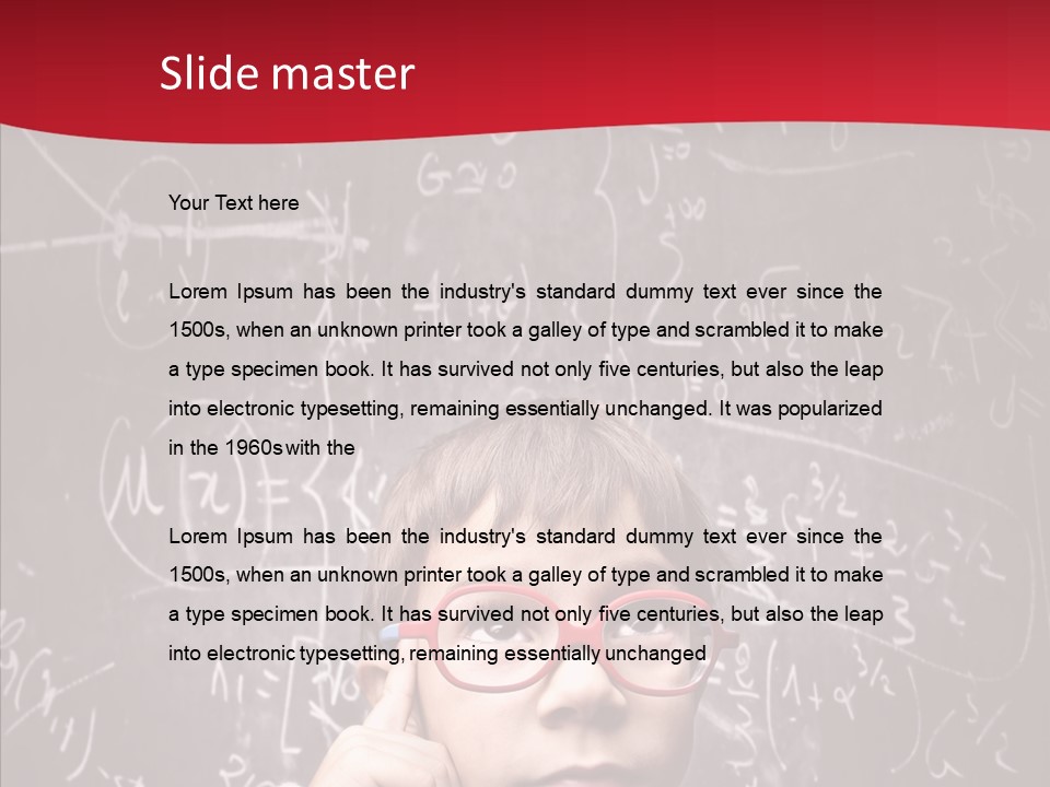 Childhood Young Glasses PowerPoint Template