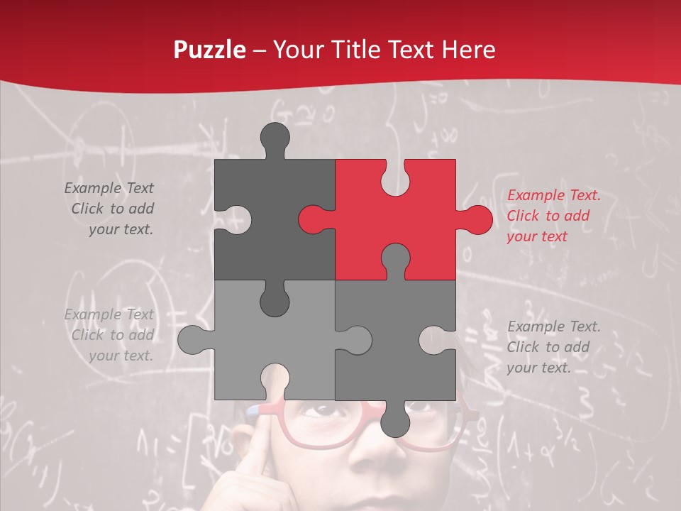 Childhood Young Glasses PowerPoint Template