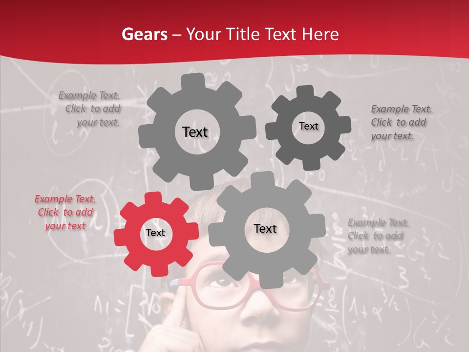 Childhood Young Glasses PowerPoint Template