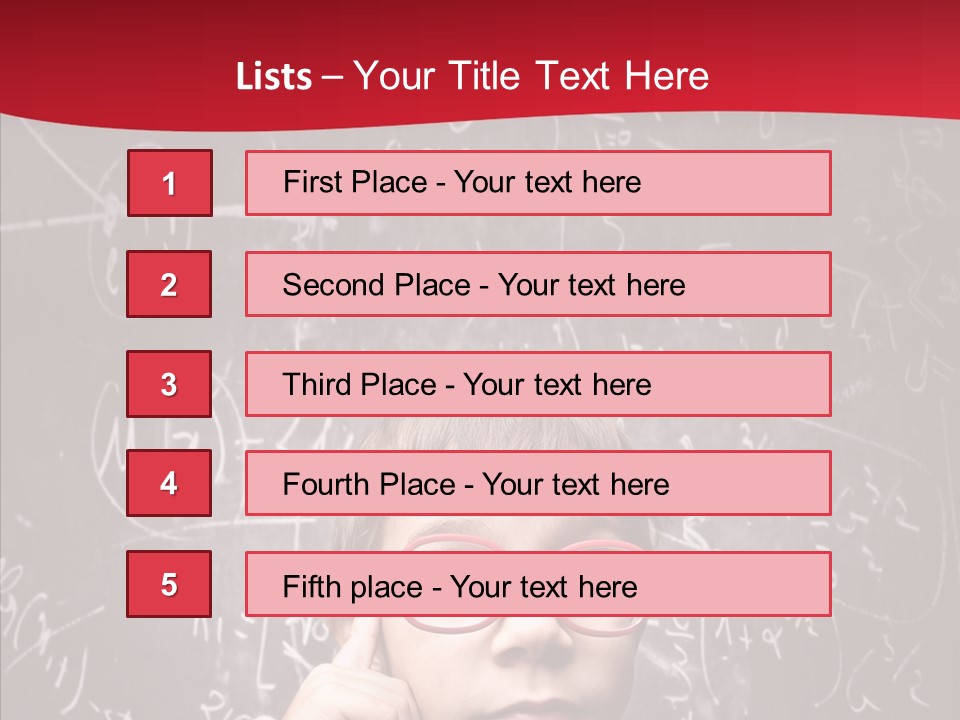 Childhood Young Glasses PowerPoint Template