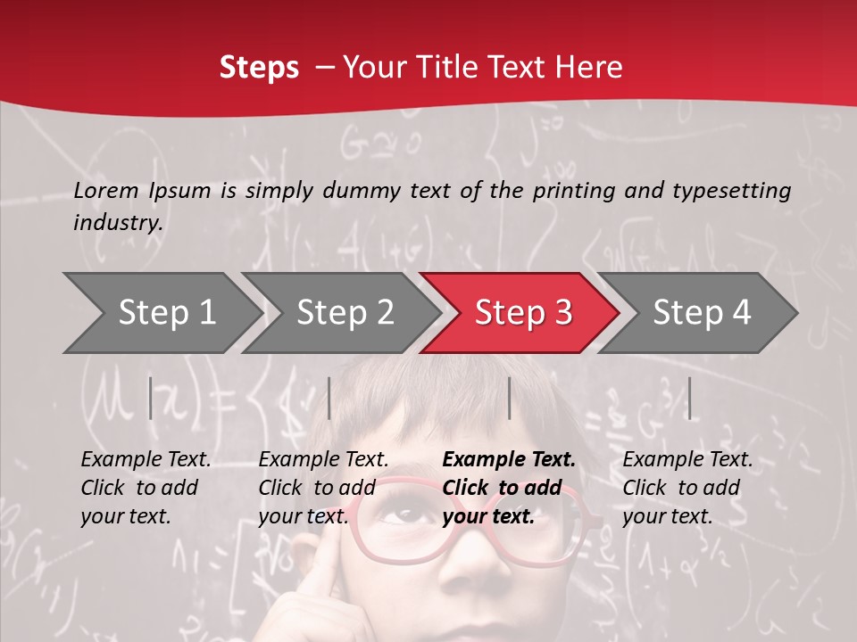 Childhood Young Glasses PowerPoint Template