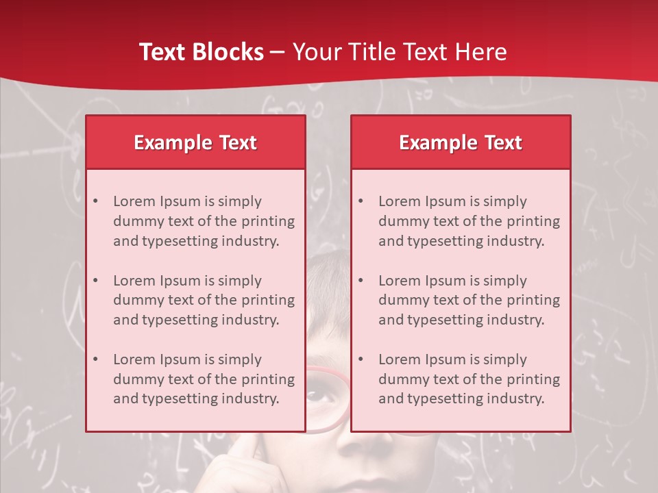 Childhood Young Glasses PowerPoint Template