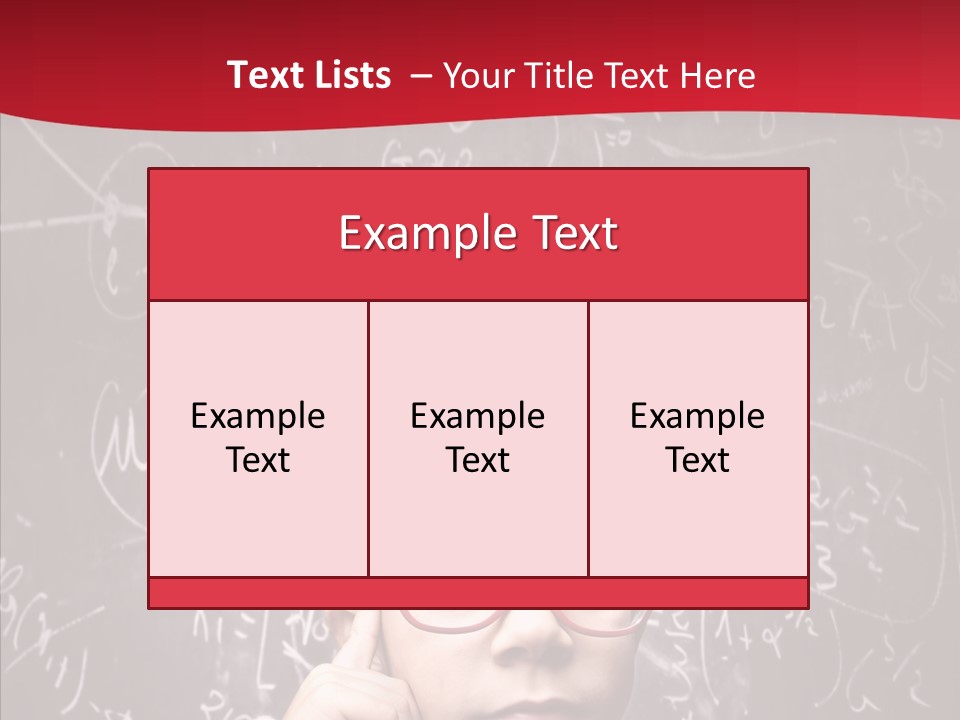 Childhood Young Glasses PowerPoint Template