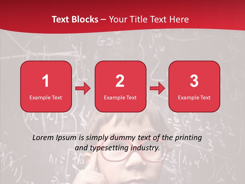 Childhood Young Glasses PowerPoint Template