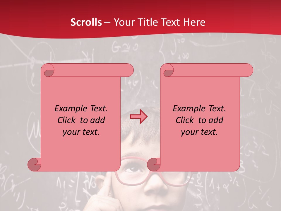 Childhood Young Glasses PowerPoint Template