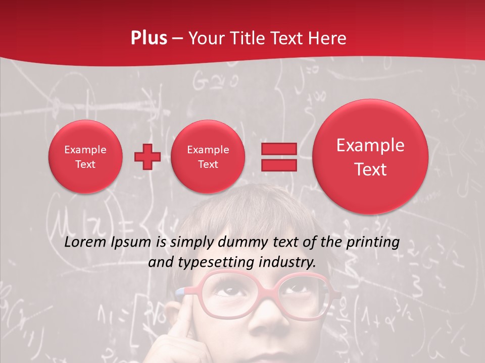 Childhood Young Glasses PowerPoint Template