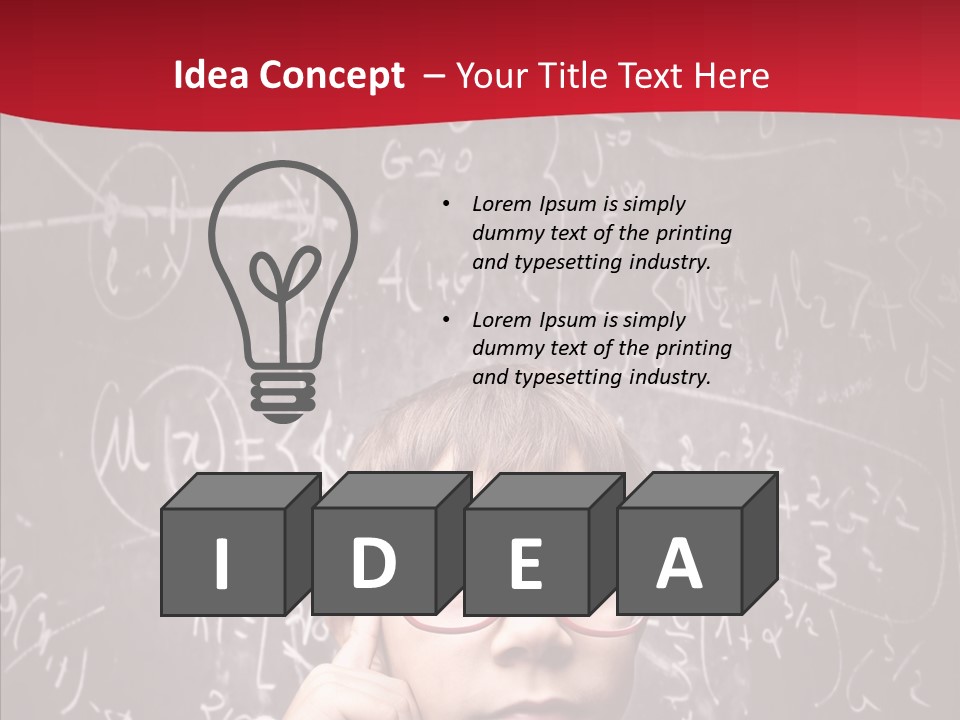 Childhood Young Glasses PowerPoint Template