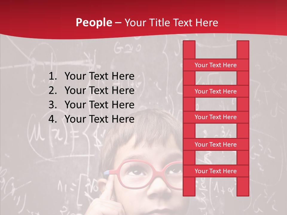 Childhood Young Glasses PowerPoint Template