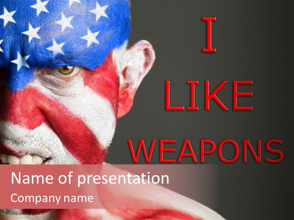 Caucasian Freedom Expression PowerPoint Template