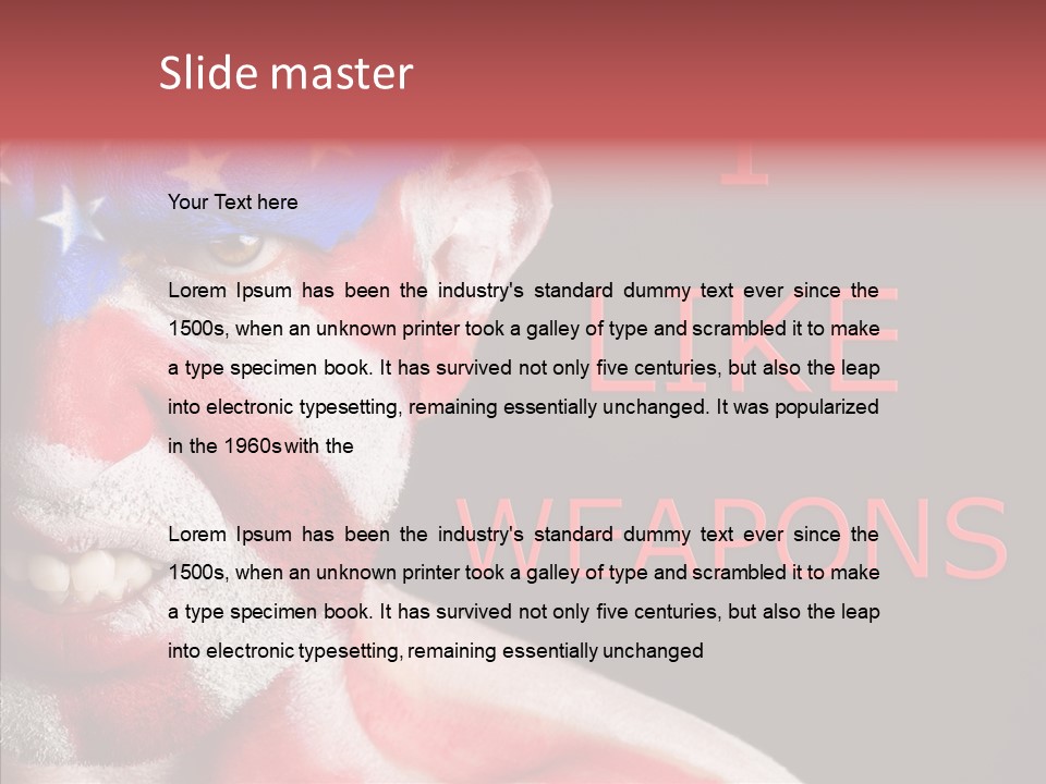 Caucasian Freedom Expression PowerPoint Template