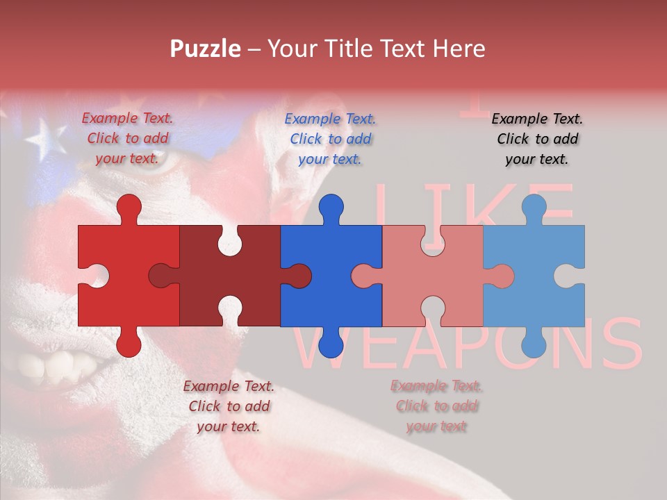 Caucasian Freedom Expression PowerPoint Template