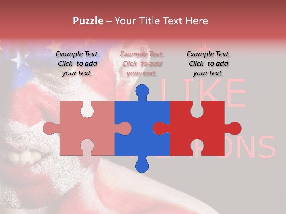 Caucasian Freedom Expression PowerPoint Template