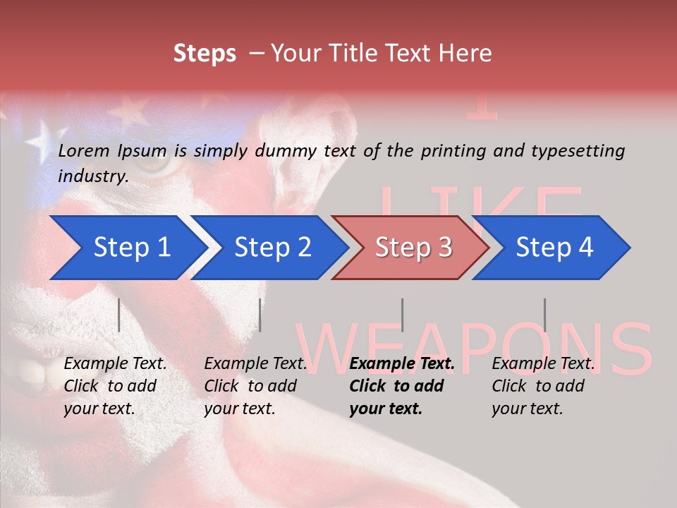 Caucasian Freedom Expression PowerPoint Template