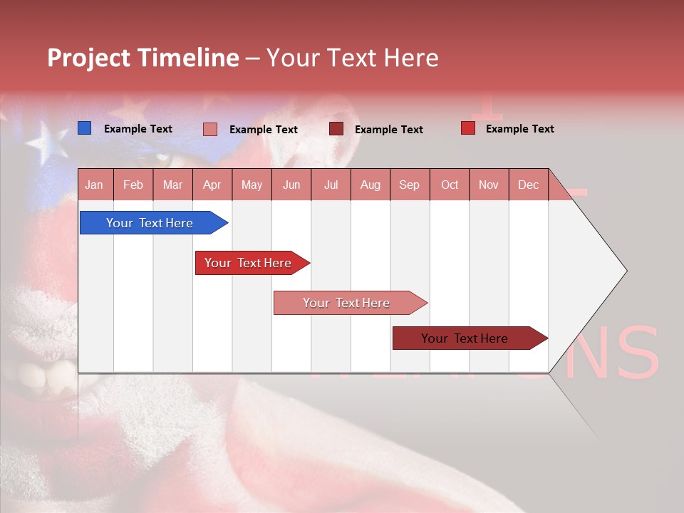 Caucasian Freedom Expression PowerPoint Template