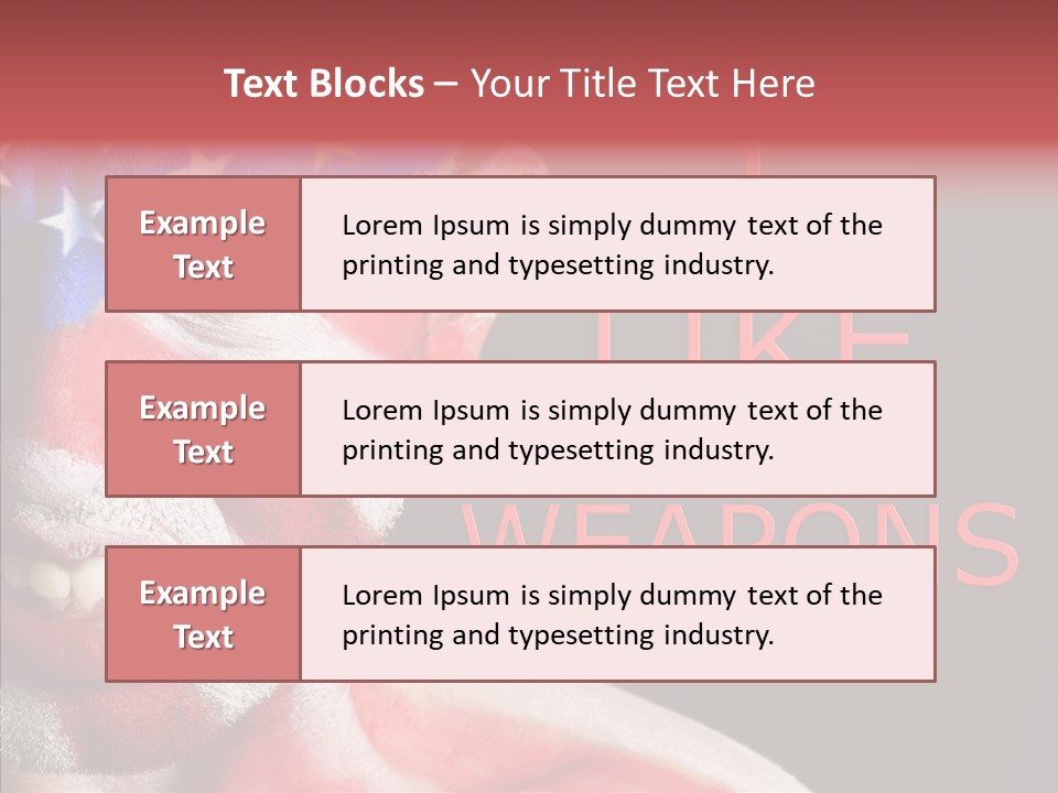 Caucasian Freedom Expression PowerPoint Template